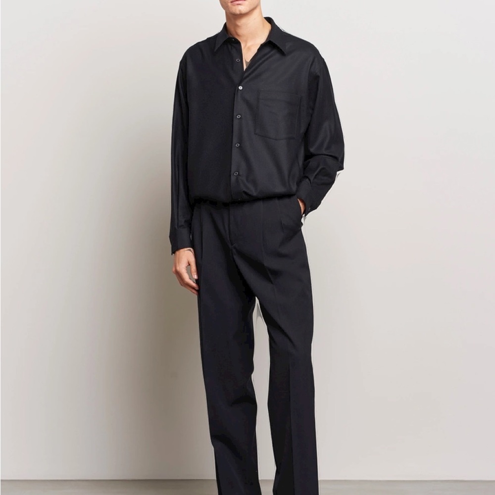 Auralee Wool Black Shirt - Picture 10 of 11